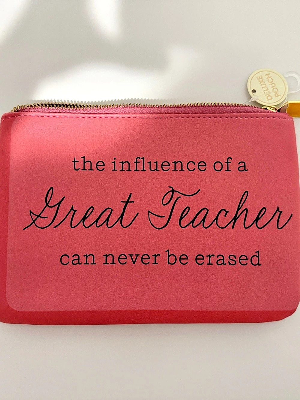 Great Teacher Cosmetic Pouch in Pink Like New